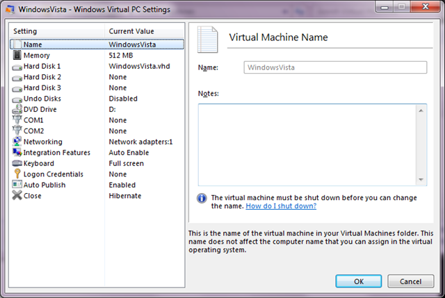 Virtuelle Maschine Windows Vista